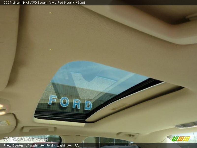Vivid Red Metallic / Sand 2007 Lincoln MKZ AWD Sedan