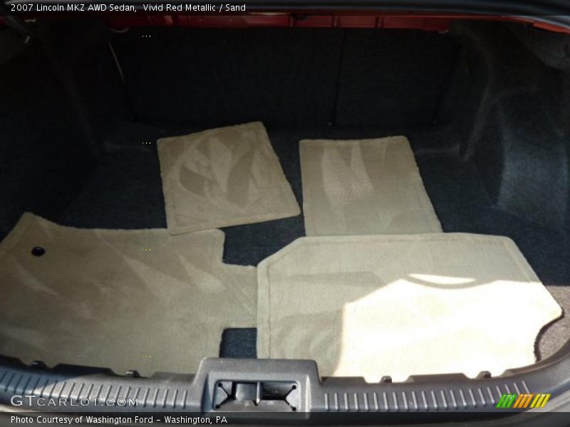 Vivid Red Metallic / Sand 2007 Lincoln MKZ AWD Sedan