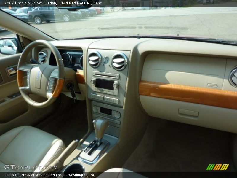 Vivid Red Metallic / Sand 2007 Lincoln MKZ AWD Sedan