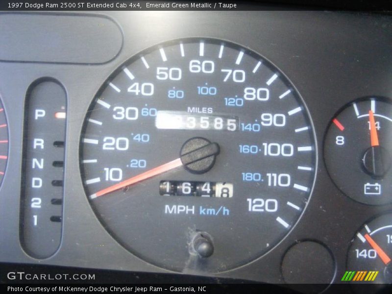 Emerald Green Metallic / Taupe 1997 Dodge Ram 2500 ST Extended Cab 4x4