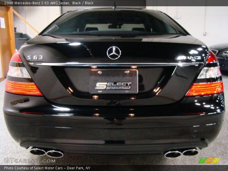 Black / Black 2008 Mercedes-Benz S 63 AMG Sedan