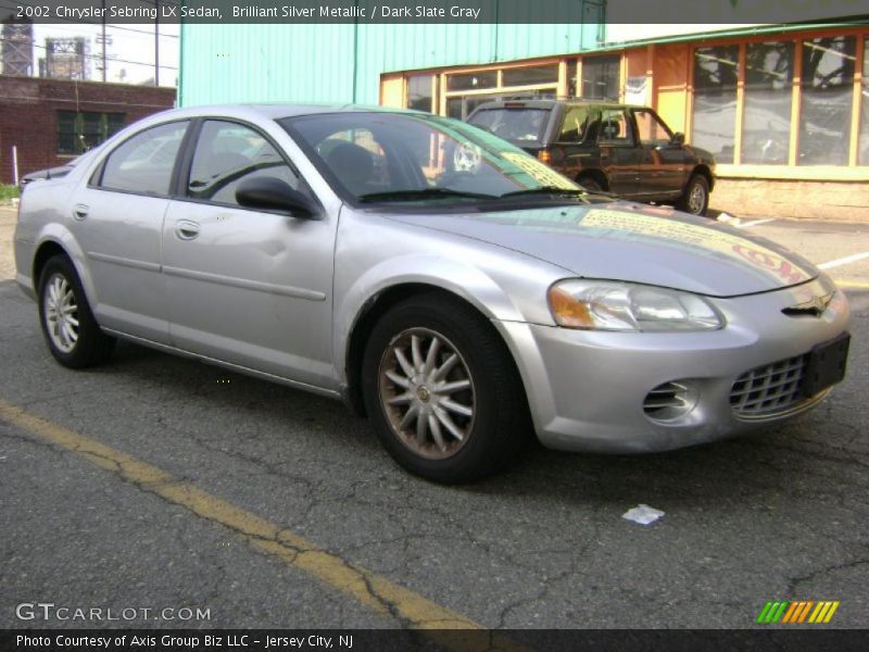 Brilliant Silver Metallic / Dark Slate Gray 2002 Chrysler Sebring LX Sedan