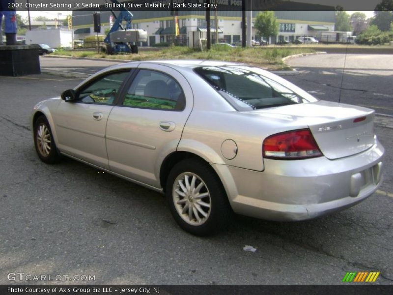 Brilliant Silver Metallic / Dark Slate Gray 2002 Chrysler Sebring LX Sedan