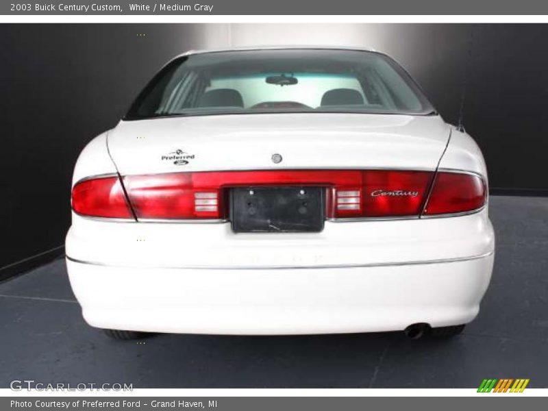 White / Medium Gray 2003 Buick Century Custom
