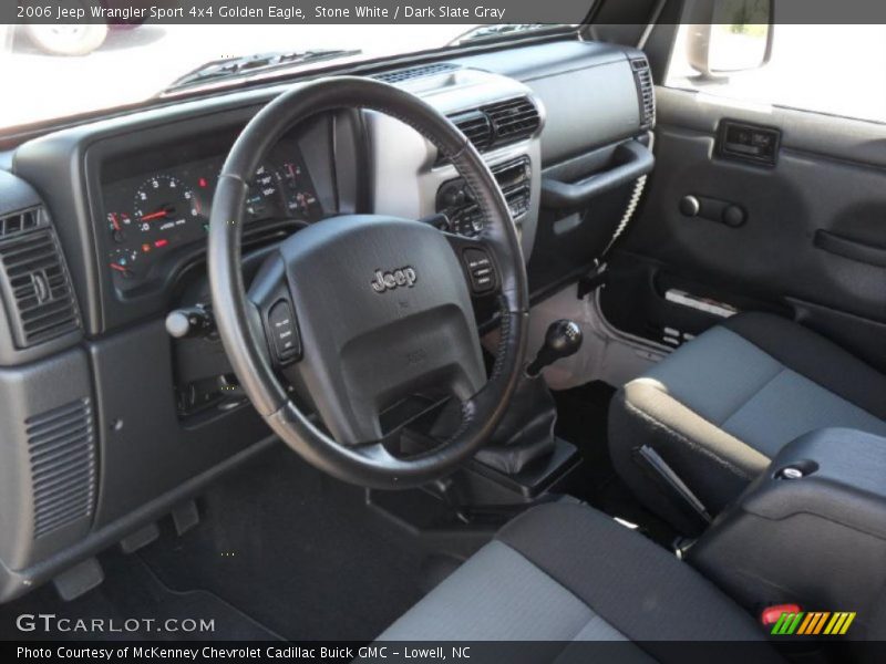 Stone White / Dark Slate Gray 2006 Jeep Wrangler Sport 4x4 Golden Eagle