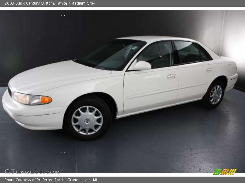 White / Medium Gray 2003 Buick Century Custom