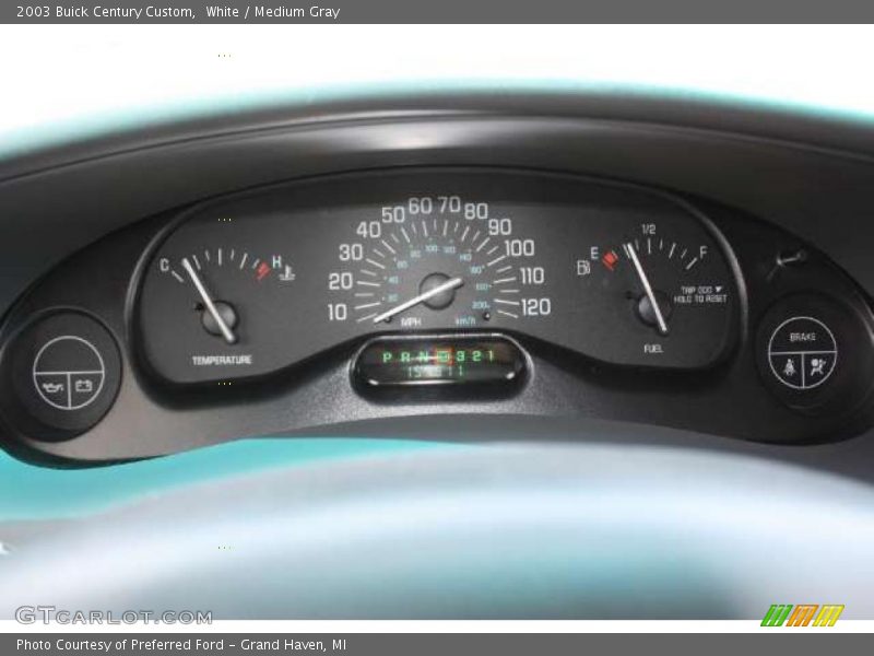 White / Medium Gray 2003 Buick Century Custom