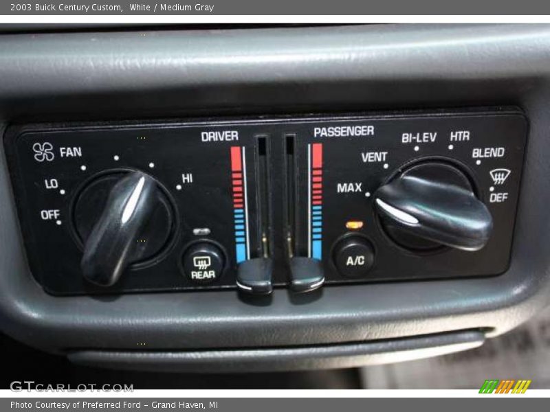 White / Medium Gray 2003 Buick Century Custom