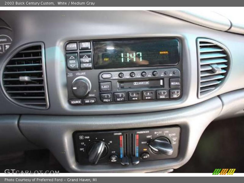 White / Medium Gray 2003 Buick Century Custom