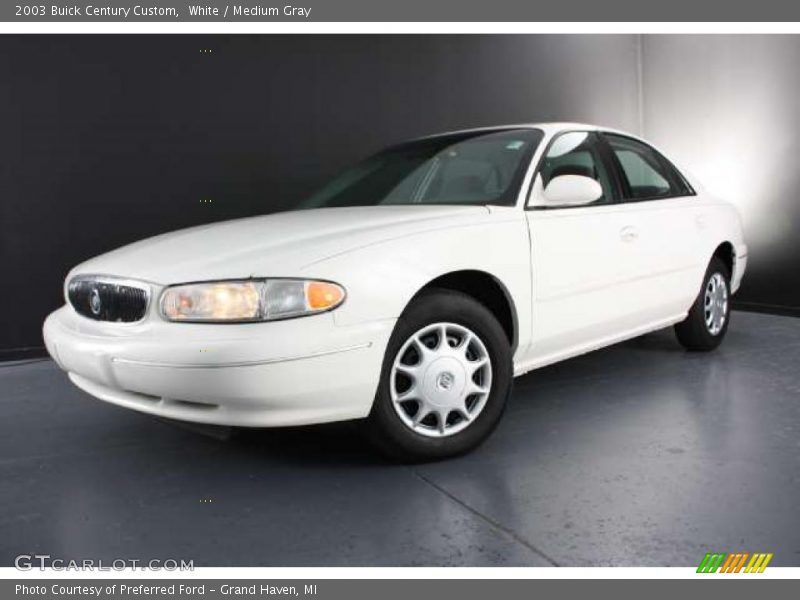 White / Medium Gray 2003 Buick Century Custom