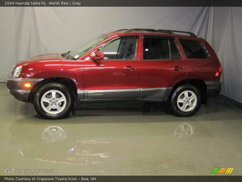 Merlot Red / Gray 2004 Hyundai Santa Fe