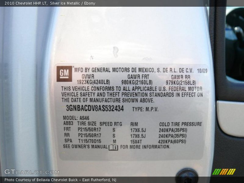 Silver Ice Metallic / Ebony 2010 Chevrolet HHR LT