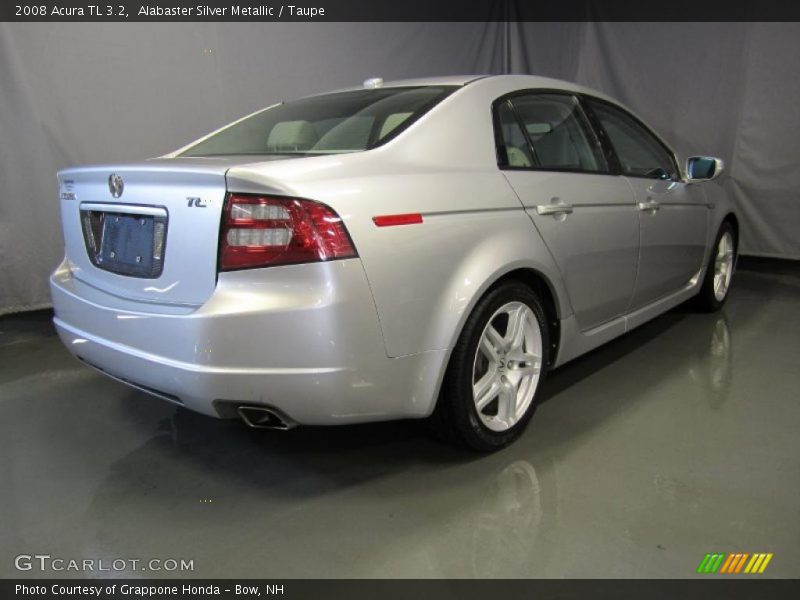 Alabaster Silver Metallic / Taupe 2008 Acura TL 3.2