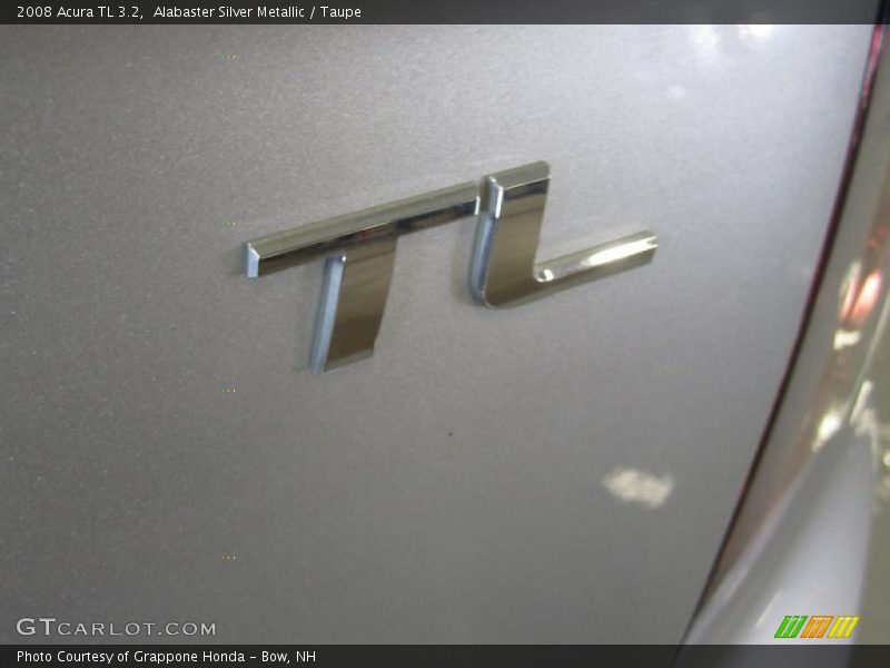 Alabaster Silver Metallic / Taupe 2008 Acura TL 3.2