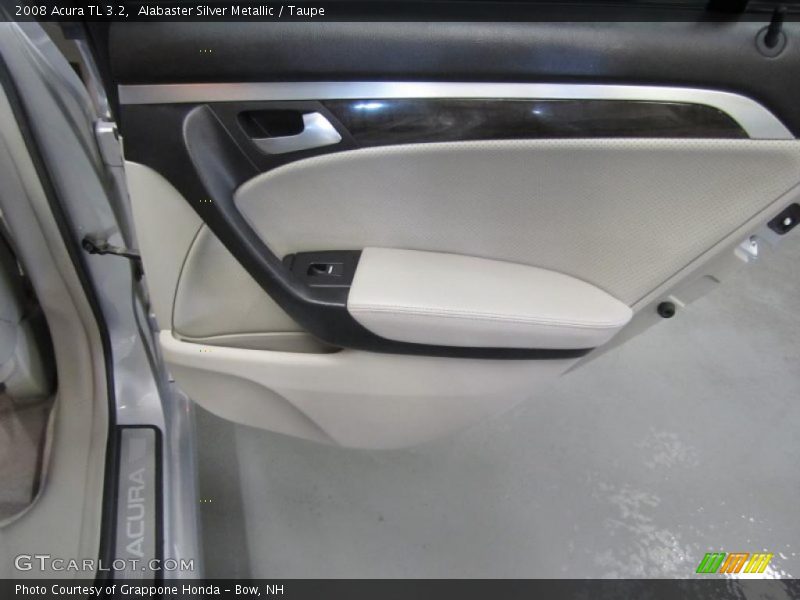 Alabaster Silver Metallic / Taupe 2008 Acura TL 3.2