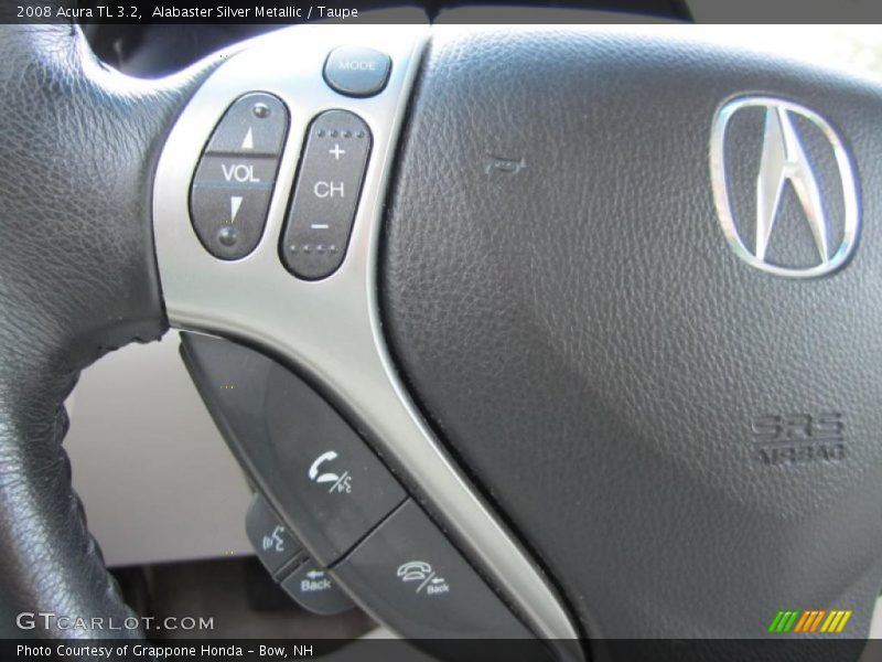 Alabaster Silver Metallic / Taupe 2008 Acura TL 3.2