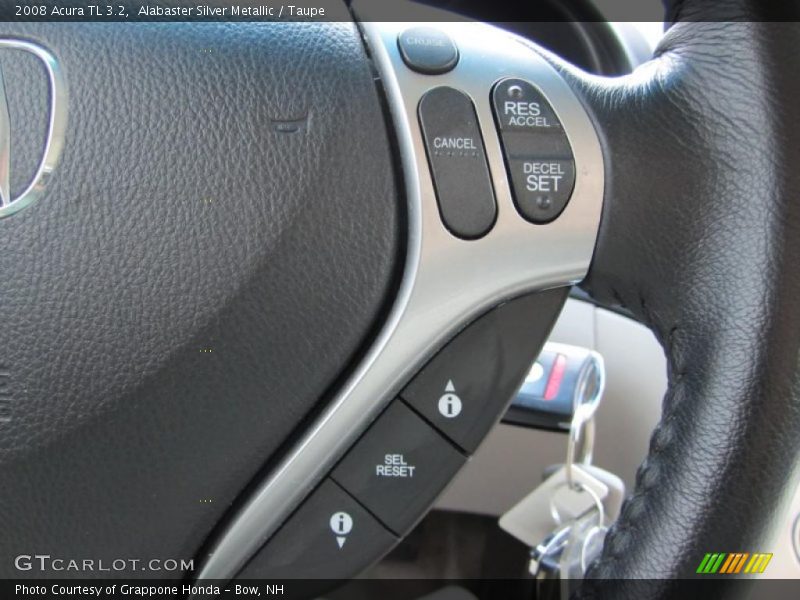 Alabaster Silver Metallic / Taupe 2008 Acura TL 3.2