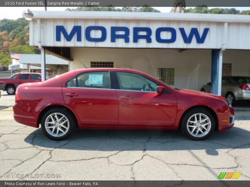 Sangria Red Metallic / Camel 2010 Ford Fusion SEL