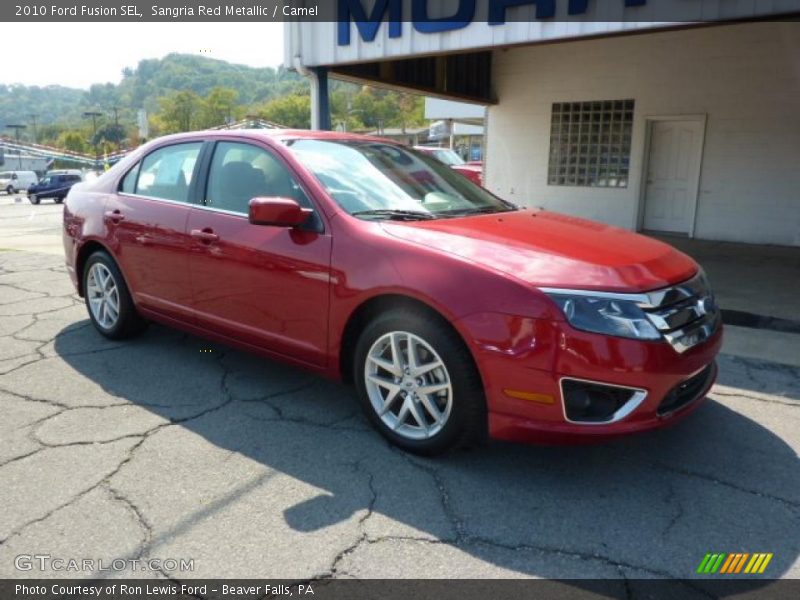 Sangria Red Metallic / Camel 2010 Ford Fusion SEL