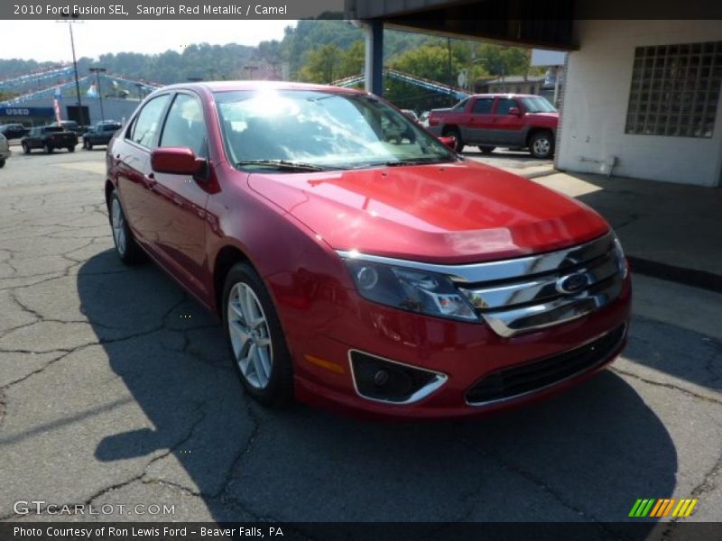 Sangria Red Metallic / Camel 2010 Ford Fusion SEL