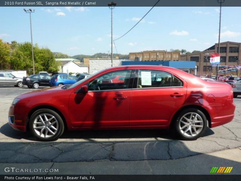 Sangria Red Metallic / Camel 2010 Ford Fusion SEL
