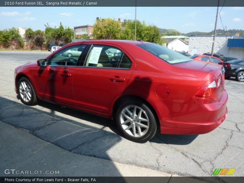 Sangria Red Metallic / Camel 2010 Ford Fusion SEL