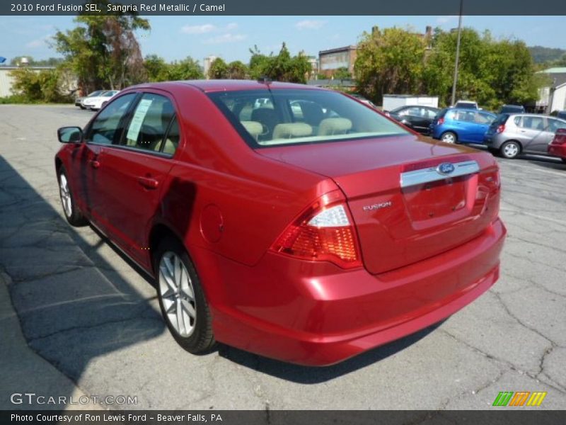 Sangria Red Metallic / Camel 2010 Ford Fusion SEL