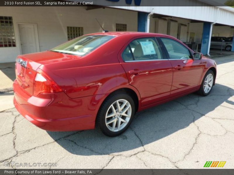 Sangria Red Metallic / Camel 2010 Ford Fusion SEL