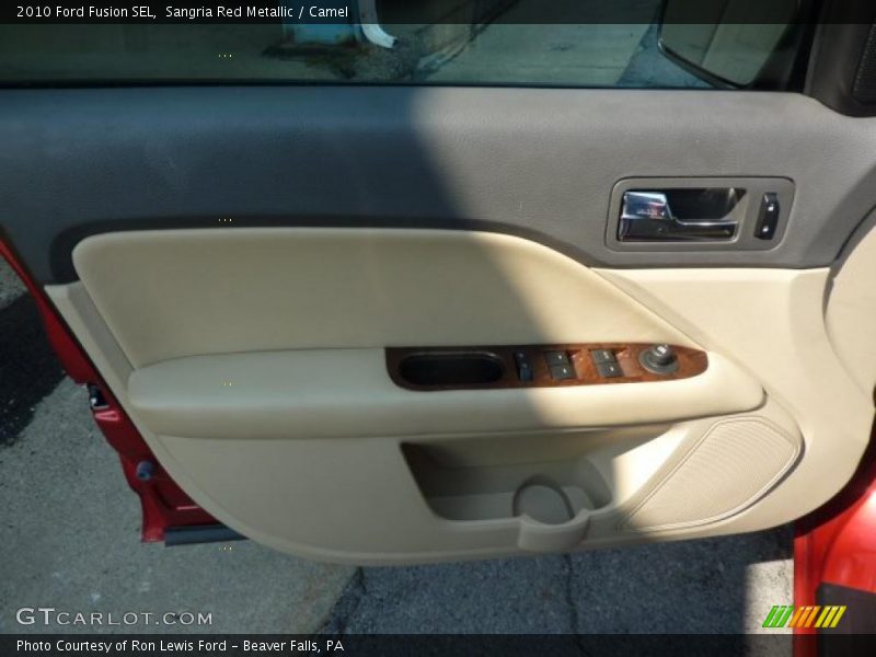 Sangria Red Metallic / Camel 2010 Ford Fusion SEL