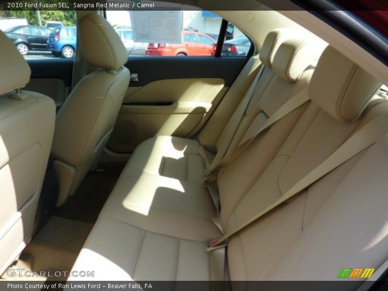 Sangria Red Metallic / Camel 2010 Ford Fusion SEL