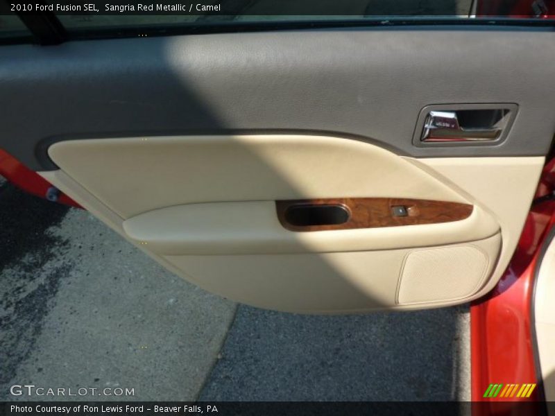Sangria Red Metallic / Camel 2010 Ford Fusion SEL
