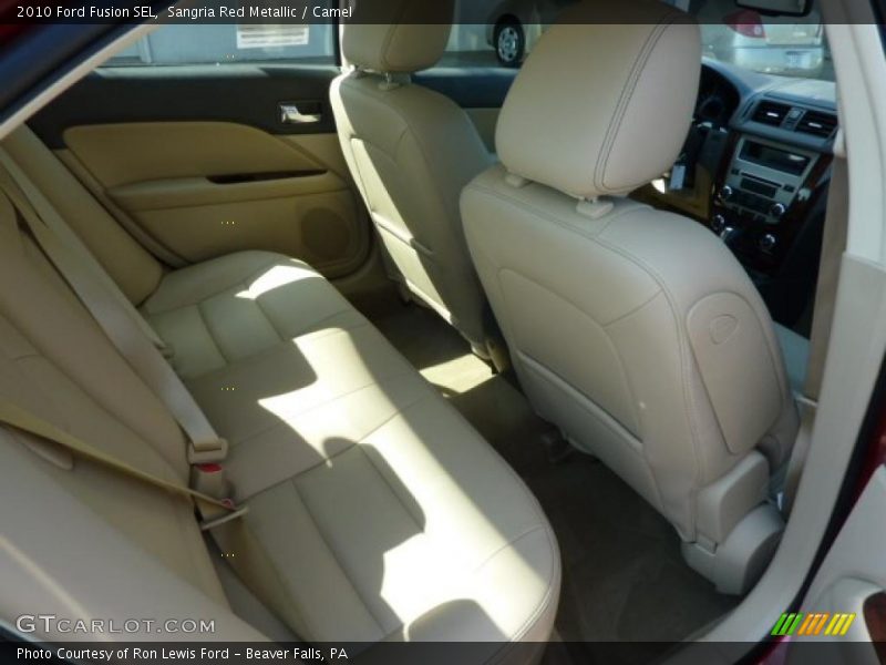 Sangria Red Metallic / Camel 2010 Ford Fusion SEL