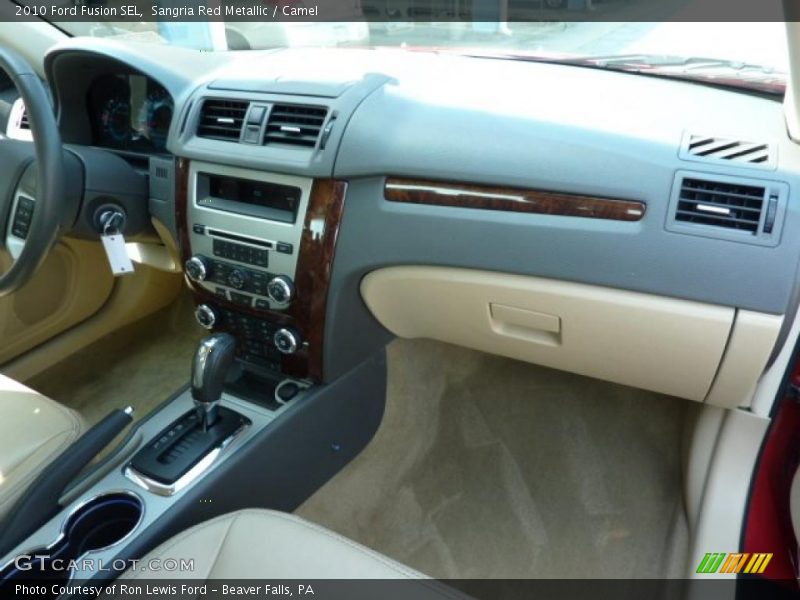 Sangria Red Metallic / Camel 2010 Ford Fusion SEL