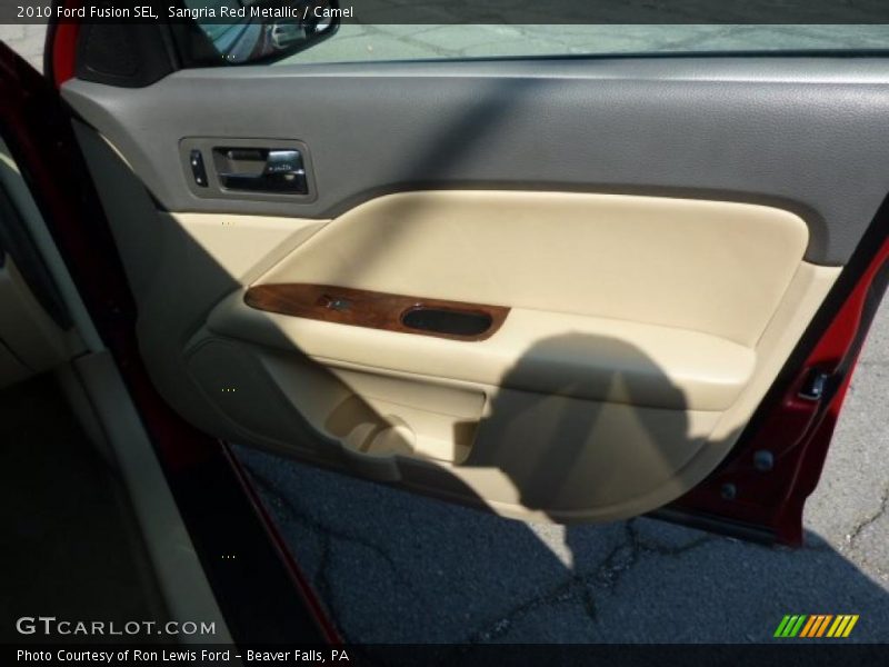Sangria Red Metallic / Camel 2010 Ford Fusion SEL