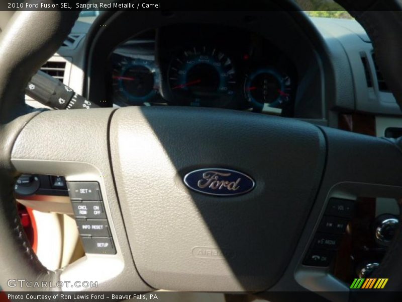 Sangria Red Metallic / Camel 2010 Ford Fusion SEL