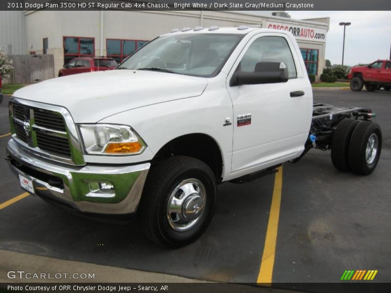 Bright White / Dark Slate Gray/Medium Graystone 2011 Dodge Ram 3500 HD ST Regular Cab 4x4 Chassis