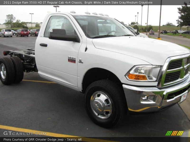 Bright White / Dark Slate Gray/Medium Graystone 2011 Dodge Ram 3500 HD ST Regular Cab 4x4 Chassis