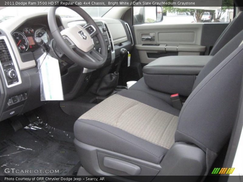 Bright White / Dark Slate Gray/Medium Graystone 2011 Dodge Ram 3500 HD ST Regular Cab 4x4 Chassis