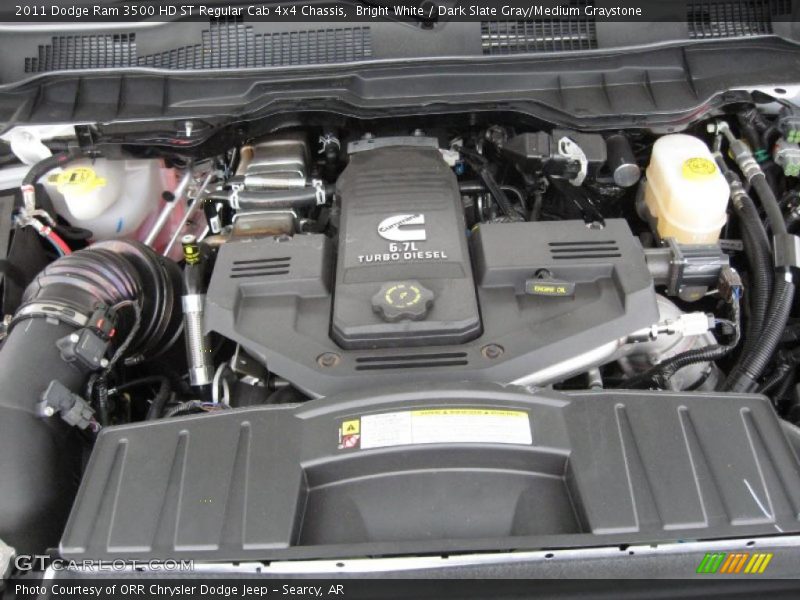 Bright White / Dark Slate Gray/Medium Graystone 2011 Dodge Ram 3500 HD ST Regular Cab 4x4 Chassis