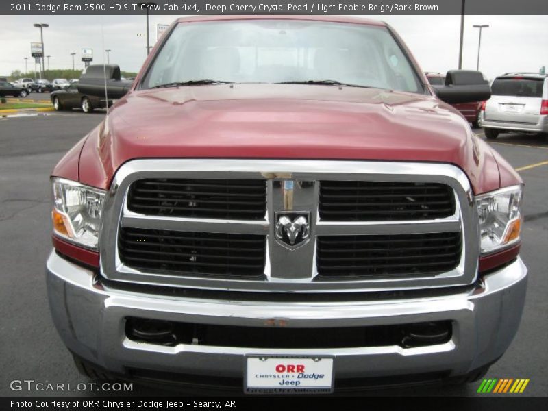 Deep Cherry Crystal Pearl / Light Pebble Beige/Bark Brown 2011 Dodge Ram 2500 HD SLT Crew Cab 4x4