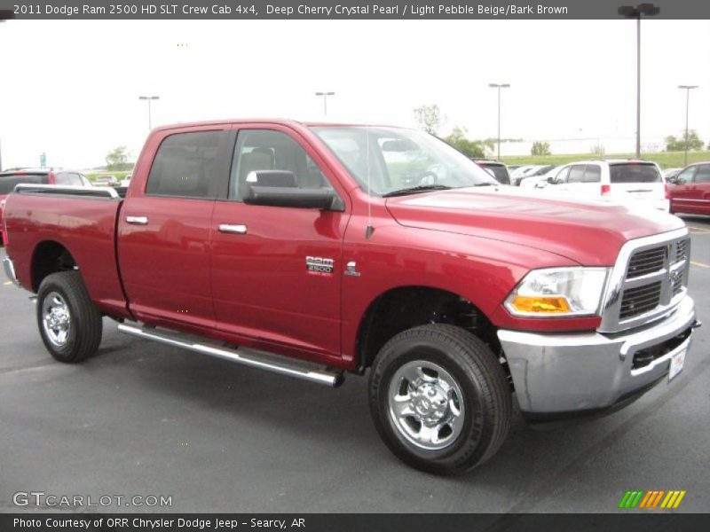 Deep Cherry Crystal Pearl / Light Pebble Beige/Bark Brown 2011 Dodge Ram 2500 HD SLT Crew Cab 4x4