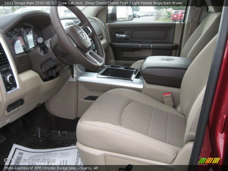 Deep Cherry Crystal Pearl / Light Pebble Beige/Bark Brown 2011 Dodge Ram 2500 HD SLT Crew Cab 4x4