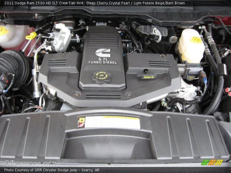 Deep Cherry Crystal Pearl / Light Pebble Beige/Bark Brown 2011 Dodge Ram 2500 HD SLT Crew Cab 4x4