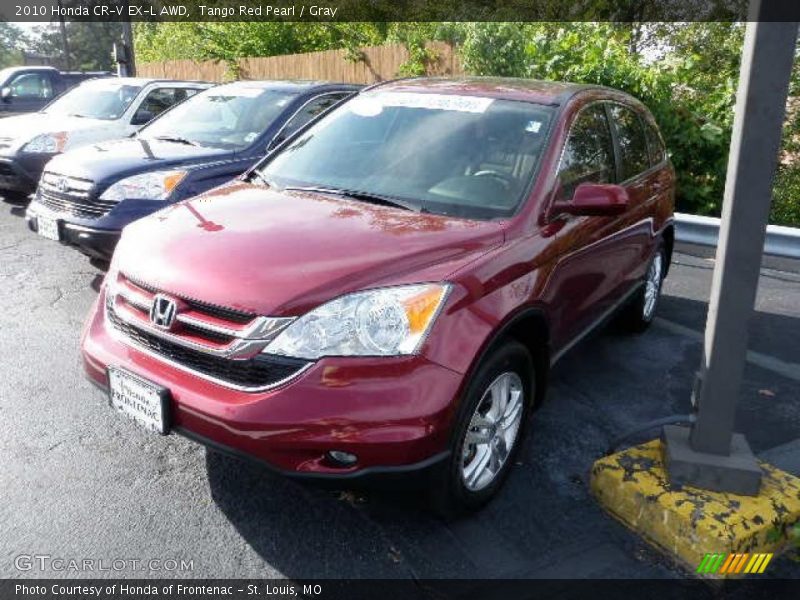 Tango Red Pearl / Gray 2010 Honda CR-V EX-L AWD