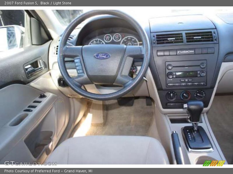 Black / Light Stone 2007 Ford Fusion S