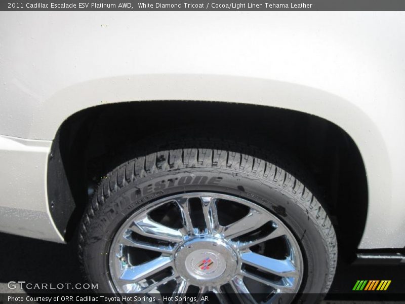 White Diamond Tricoat / Cocoa/Light Linen Tehama Leather 2011 Cadillac Escalade ESV Platinum AWD