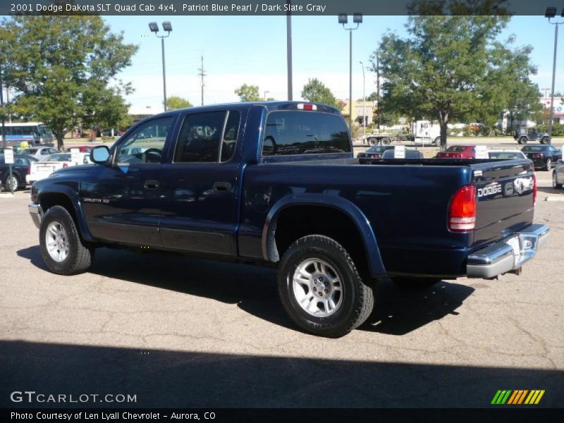 Patriot Blue Pearl / Dark Slate Gray 2001 Dodge Dakota SLT Quad Cab 4x4
