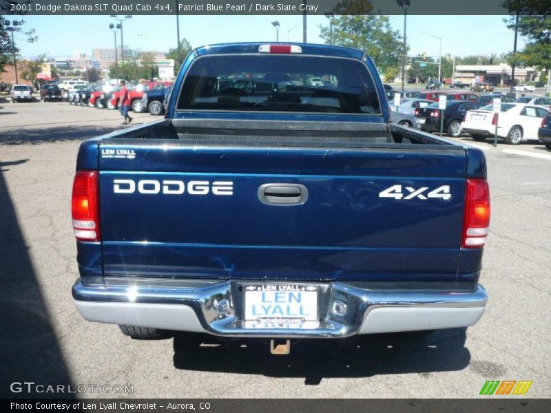 Patriot Blue Pearl / Dark Slate Gray 2001 Dodge Dakota SLT Quad Cab 4x4