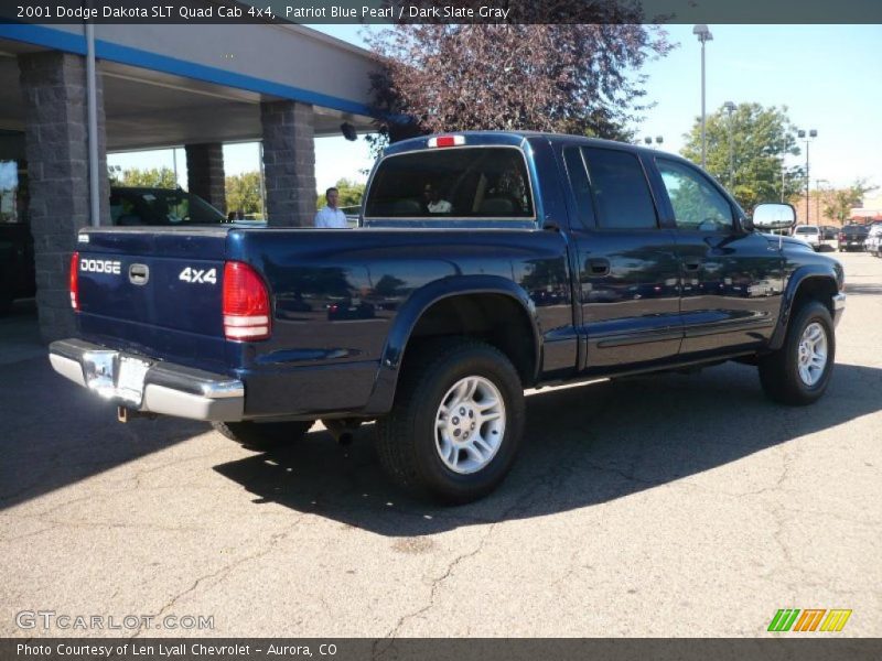 Patriot Blue Pearl / Dark Slate Gray 2001 Dodge Dakota SLT Quad Cab 4x4