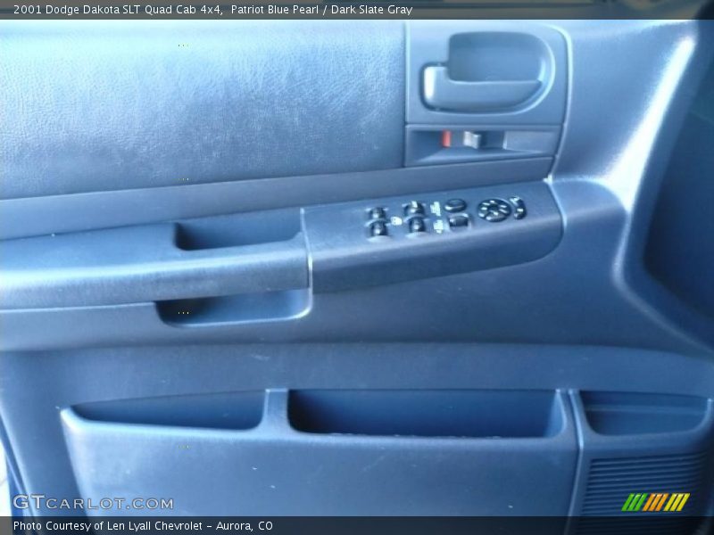 Patriot Blue Pearl / Dark Slate Gray 2001 Dodge Dakota SLT Quad Cab 4x4